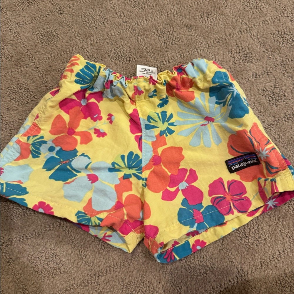 Patagonia Colorful Floral Shorts for baby 12-24 month